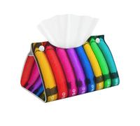 colored crayons Long Tissue Box Cover -Waterproof PVC Leather Tissue Holder, Stylish Easy to Clean for Home, Office, Car