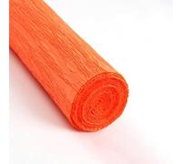 Colored Crepe Paper Roll Origami Crinkled Crepe Paper Roll Wedding Party Decoration Flower Packing Thickened Wrapping Paper(Orange red)