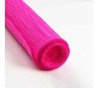 Colored Crepe Paper Roll Origami Crinkled Crepe Paper Roll Wedding Party Decoration Flower Packing Thickened Wrapping Paper(Rose red)