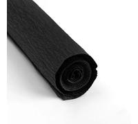 Colored Crepe Paper Roll Origami Crinkled Crepe Paper Roll Wedding Party Decoration Flower Packing Thickened Wrapping Paper(Black)