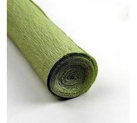 Colored Crepe Paper Roll Origami Crinkled Crepe Paper Roll Wedding Party Decoration Flower Packing Thickened Wrapping Paper(Yellow-green)