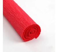 Colored Crepe Paper Roll Origami Crinkled Crepe Paper Roll Wedding Party Decoration Flower Packing Thickened Wrapping Paper(Big red)