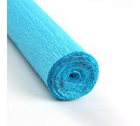 Colored Crepe Paper Roll Origami Crinkled Crepe Paper Roll Wedding Party Decoration Flower Packing Thickened Wrapping Paper(Blue)