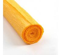 Colored Crepe Paper Roll Origami Crinkled Crepe Paper Roll Wedding Party Decoration Flower Packing Thickened Wrapping Paper(Golden yellow)