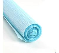 Colored Crepe Paper Roll Origami Crinkled Crepe Paper Roll Wedding Party Decoration Flower Packing Thickened Wrapping Paper(Blue 2)