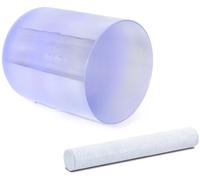 Colored Crystal Singing Bowl for Yoga Meditation & Sound Bath, Quartz Chakra Sound Bowl with Suede Mallet & O-ring(432Hz,6 inch E Note)