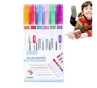 Colored Curve Pens - Tip Planner Markers with 60 Vibrant Colors, Multifunctional Scrapbook Journal Supplies for Note Taking, Bullet Journaling, Drawing Art Sketching | Aesthetic Marker Pens for W