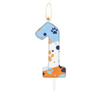 Colored Dog Claw Birthday Candles,Colored Animal 1st Cake Decorations,Number 1 Pet Claw Theme Party Decoration Topper,Birthday Decorations for Boys Girls,Pet Party Decoration Supplies