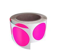 Colored dot Stickers 2 inch - Label roll in neon Pink - 600 Pack by Royal Green