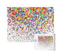 Colored Dots Art Printed,500 Pieces Wooden Jigsaw Family Game Jigsaw Puzzles for Adults Teens Home Decor