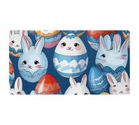 Colored Easter Egg Rabbit-796 Cushioned Kitchen Runner Rug Mat Stain Resistant, Easy Wipe Clean for House Sink Office,15.7"x29.5"in