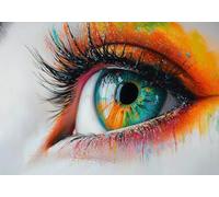 Colored eyes Jigsaw Puzzles for Adults 120 piece Impossible Puzzle Educational Games, Complete the Curiosity, Exercise of the Capacity Space Thinking, Fun Iq Smart Games, Gifts Teenage Boys 14+, M-6