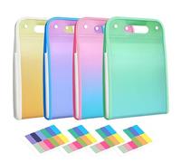 Colored File Folders | Accordion File Folder Document Organizer, Waterproof Binder Storage Organizer for A4 Paper Receipt Student Teacher School Organization