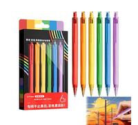 Colored Fine Point Pens - 0.7mm 6 Colors Retractable Smooth Writing - Fine Point Color Pens,for Home Office School Note Taking Journaling Artistic Sketches Painting