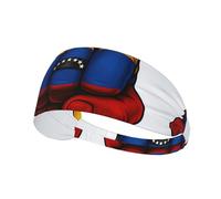 Colored Fist With Flag Printing Double-Sided,Unisex Elastic Sports Headband,Ideal As A Gift For Sports-Loving Friends,Family