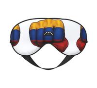 Colored Fist with Flag Printing Rest Sleep Eye Mask, Soft Eye Mask for Home & Camping, Blocks Light, Comfortable for Most Users