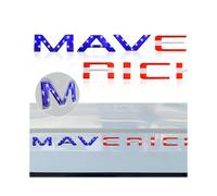 (Colored Flag) Car Tailgate Inserts Letters 3D Raised Rear Emblems Decal Stickers Adhesive