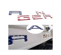 (Colored Flag) Car Tailgate Inserts Letters 3D Raised Rear Emblems Decal Stickers Adhesive