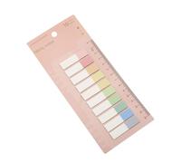 Colored Flag Index Tabs, Writable Sticky Notes Labels Fluorescent Page Marker, Bookmarks Text Highlighter Strips Stickers with Ruler Card Board for School Offices Supplies (10 Colors / 20 Sheets)