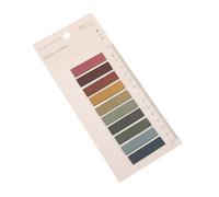 Colored Flag Index Tabs, Writable Sticky Notes Labels Fluorescent Page Marker, Bookmarks Text Highlighter Strips Stickers with Ruler Card Board for School Offices Supplies (10 Colors / 20 Sheets)