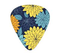 Colored Flowers Guitar Plectrums, 12 Pcs Lightweight Guitar Plectrums, 0.46mm/0.71mm/0.96mm Thickness For Acoustic Guitar Acoustic Electric Guitar Ukulele Bass