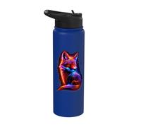 Colored Fox Cute Gaming Foxes Arctic boy Stainless Steel Insulated Water Bottle