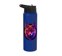 Colored Fox Cute Gaming Foxes Arctic boy Stainless Steel Insulated Water Bottle
