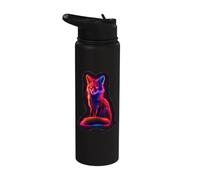 Colored Fox Cute Gaming Foxes Arctic boy Stainless Steel Insulated Water Bottle