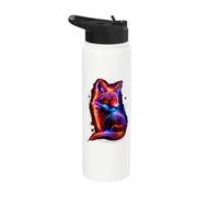 Colored Fox Cute Gaming Foxes Arctic boy Stainless Steel Insulated Water Bottle