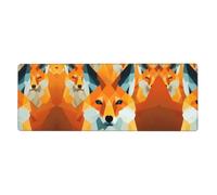 Colored Foxes Picture Extra Large Mouse Pad 12x31.5in for Office, Gaming, and Learning - Durable, Comfortable, and Environmentally Friendly