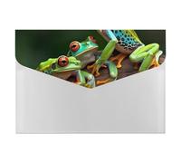 Colored Frogs and Dragonflies File Folder, 6-Pocket Expanding Accordion Folder with Snap Closure, Waterproof Document Organizer for Home, Office & Travel