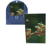 Colored Frogs and Dragonflies Print Thank You Cards Greeting Cards With Envelopes Blank Note Cards 10x15 cm Perfect for Thank Yous Invitations