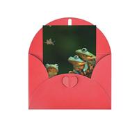 Colored Frogs and Dragonflies Print Thank You Cards Greeting Cards With Envelopes Blank Note Cards 10x15 cm Perfect for Thank Yous Invitations