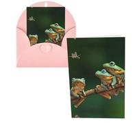 Colored Frogs and Dragonflies Print Thank You Cards Greeting Cards With Envelopes Blank Note Cards 10x15 cm Perfect for Thank Yous Invitations