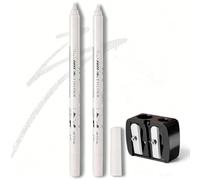 Colored Gel Eyeliner, 2 Pcs Lip Liner Eye Shadows Eye (02# White)