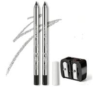 Colored Gel Eyeliner, 2 Pcs Lip Liner Eye Shadows Eye (05# Silver)