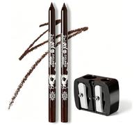 Colored Gel Eyeliner, 2 Pcs Lip Liner Eye Shadows Eye (06# Dark Brown)