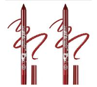 Colored Gel Glitter Eyeliner Pencils Pen Set, 2 Pcs Eyeliner Waterproof Lip Liner Eye Shadows Eyebrow Pencils Pen Eye Makeup (10 Red & 10 Red)