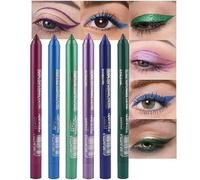 Colored Gel Glitter Eyeliner Pencils Pen Set,Eye Liners & Shadow Pencil Eye Makeup Colorful Eyeliner Kit,6 Count (Set04)