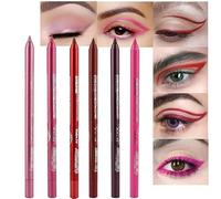 Colored Gel Glitter Eyeliner Pencils Pen Set,Eye Liners & Shadow Pencil Eye Makeup Colorful Eyeliner Kit,6 Count (Set03)