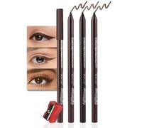 Colored Gel Glitter Eyeliner Pencils Pen Set,Eye Liners & Shadow Pencil Eye Makeup Colorful Eyeliner Kit,3 Pcs (Set02-02#Dark Brown+16#Brown+23#Dark Coffee)