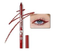 Colored Gel Glitter Eyeliner ,Waterproof Pearl Eye Shadow Pencil Metallic Glitter Eye Liner Pencil for Women,Eye Liners & Shadow Pencil Eye Makeup (10# Red)
