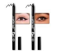 Colored Gel Glitter Eyeliner ,Waterproof Pearl Eye Shadow Pencil Metallic Glitter Eye Liner Pencil for Women,Eye Liners & Shadow Pencil Eye Makeup.2 Count (01# Black & 01# Black)