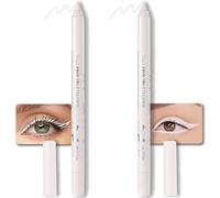 Colored Gel Glitter Eyeliner ，Waterproof Pearl Eye Shadow Pencil Metallic Glitter Eye Liner Pencil for Women,Eye Liners & Shadow Pencil Eye Makeup.2 Count (02# White & 02# White)