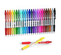 Colored Gel Pens, Lineon 24 Colors Retractable Gel Ink Pens with Grip, Medium Point(0.7mm) Smooth Writing Pens Perfect for Adults and Kids Journal Notebook Planner, Writing in Office and School