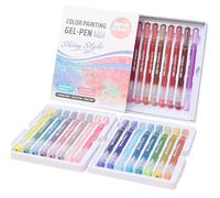 Colored Gel Pens - Vibrant Smooth, Assorted Colors, High Pigment | Scrapbooking Stationery Set for Students, Teachers, Workers, Artists, Painting, Business, Classroom, Office Use, Creative Projects, D