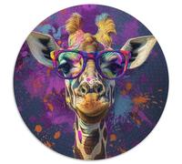 Colored Giraffe Jigsaw Puzzles for Adults Gifts 1000 Piece Fun Challenging Home Decoration Brainteasing Wildlife Jigsaw Puzzle for Adults And Kids 1000pcs (67.5x67.5cm)