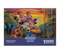 Colored Giraffe Jigsaw Puzzles for Adults Gifts 1000 Piece Fun Challenging Home Decoration Brainteasing Wildlife Jigsaw Puzzle for Adults And Kids 70x50cm/1000pcs