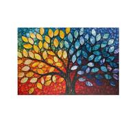Colored Glass Tree of Life 1000 Piece Jigsaw Puzzles for Adults Colourful Fun Challenging & Brainteasing Educational Learning Gift Present for Children Boys Girls 1000 Piece Puzzle for Adults