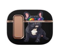 Colored Glasses French Bulldog Printed Case Compatible for Airpods Pro 2 Earbud Cases Earphone Protective Covers